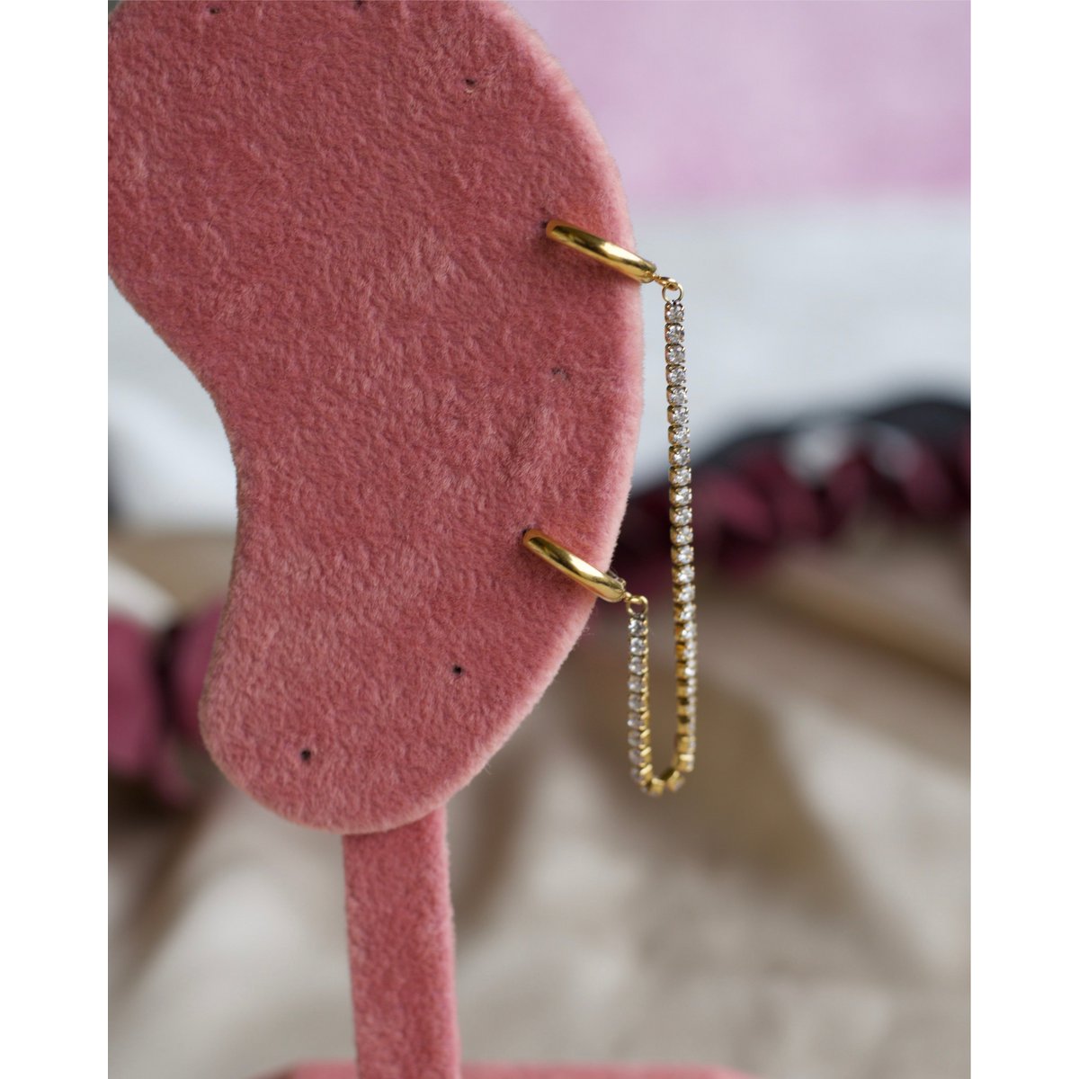 Chesil - Double Piercing Chain Earrings