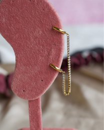 Chesil - Double Piercing Chain Earrings