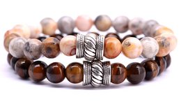 Bali Set Crazy Agate x Brown Tiger Eye