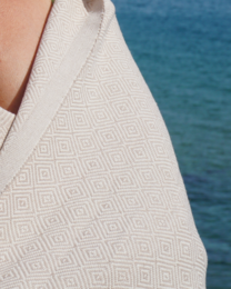 Telo mare Hammam in cotone DIAMANT – Leggero e ad asciugatura rapida – Beige - 180x100 cm