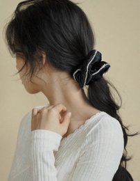 Coletero para el cabello deslumbrante 100% seda - 19 mm - Adorno de diamantes