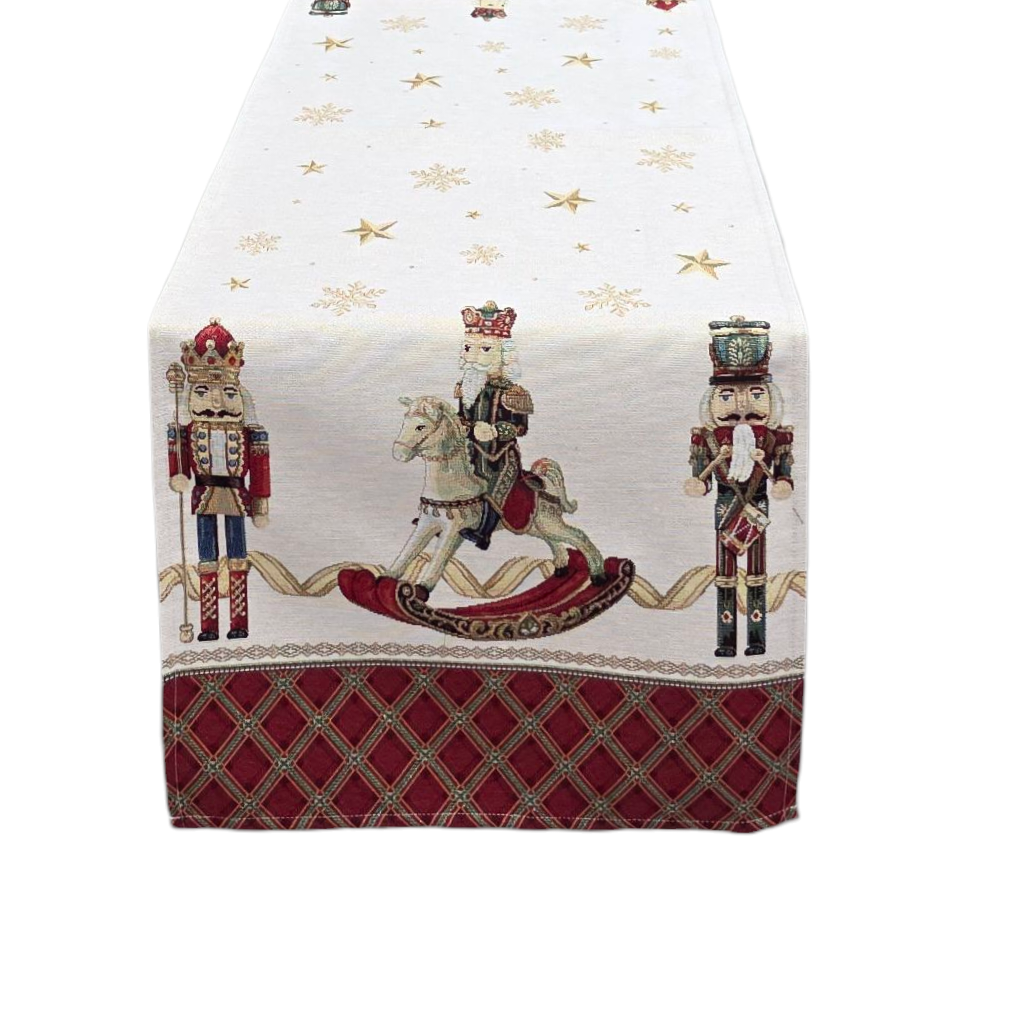 Crucianoci Lurex Christmas runner in Gobelin