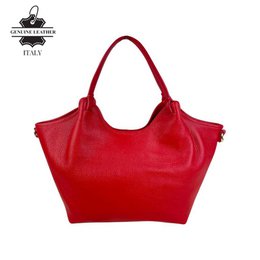 Borsa trapezoidale da donna di grande capacità in pelle italiana 57994