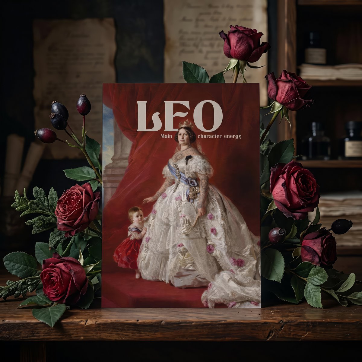 Leo - Postcard - Astro Queen Collection 