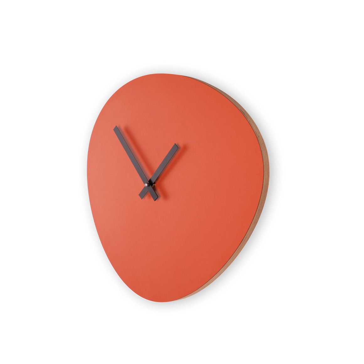 Wanduhr 'Pebble' Rostrot