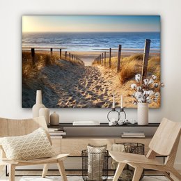 Canvas Maleri - Wall Decoration - Beach - Sea - The Holland - Dunes - Sun
