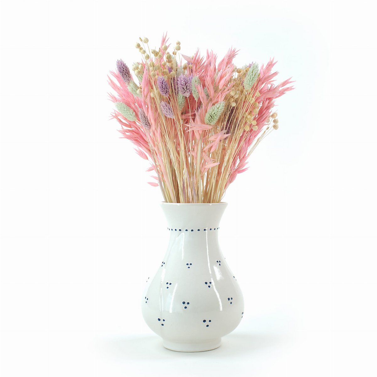 Sæt med tørrede blomster Farverigt - hør, havre, phalaris