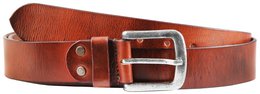 Leonardo Verrelli genuine leather belt, buffalo leather, light brown, pin buckle, 80 cm - 150 cm