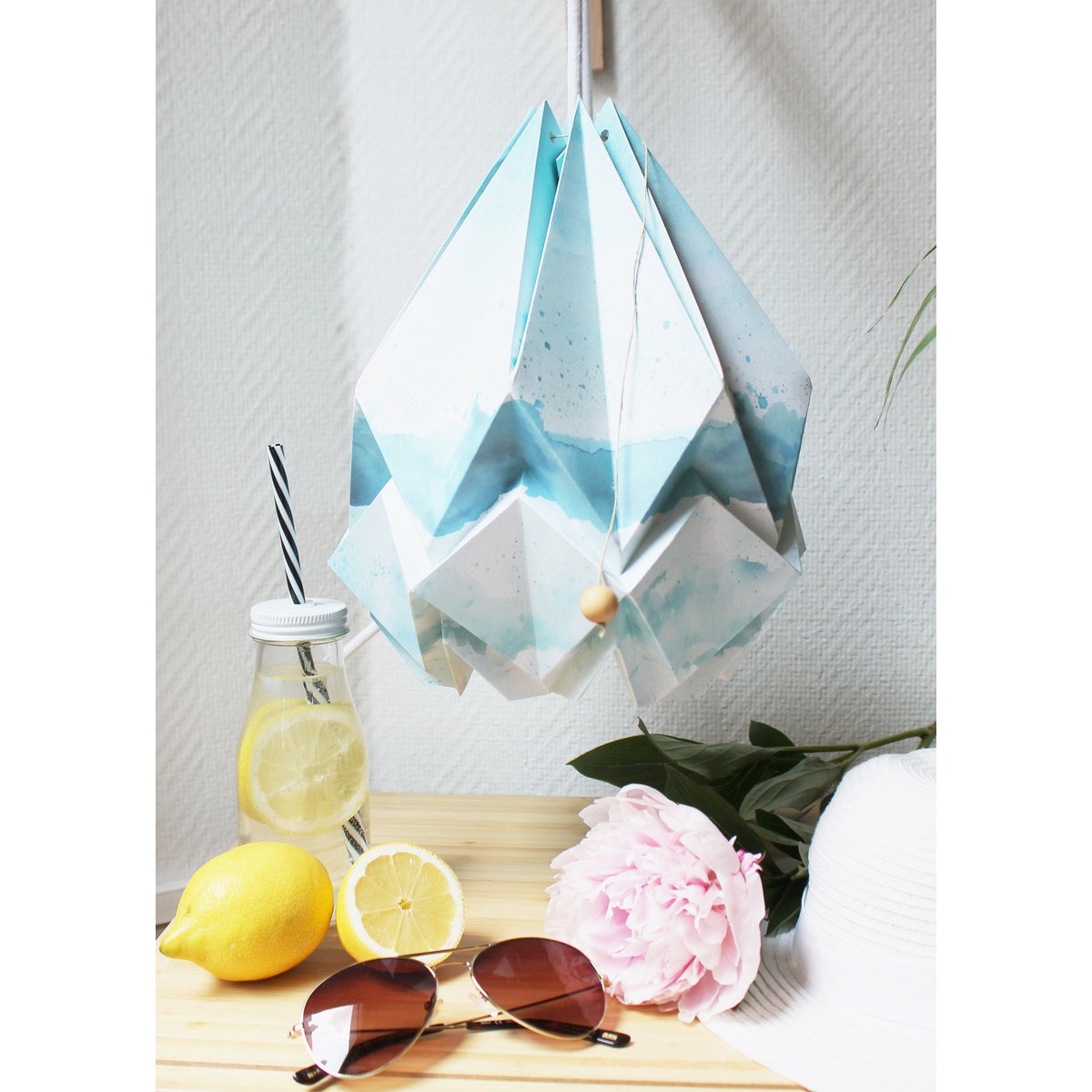 Lámpara colgante Paper Origami - Patrón Verano - talla M