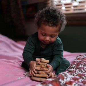 Woolen Baby sweater / long sleeve shirt - Merino wool - Mountain view