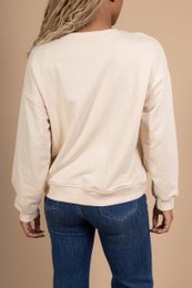 Unisex oversize sweatshirt – broderet rødt hjerte – BOMULD – 9038416