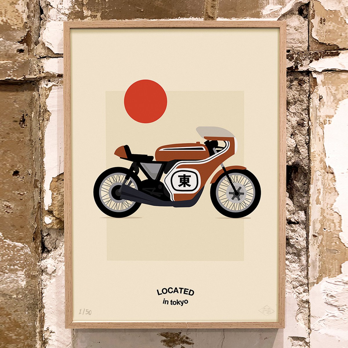 Poster "Honda Moto, Located in Tokyo" Limited edition art print | 30x40cm