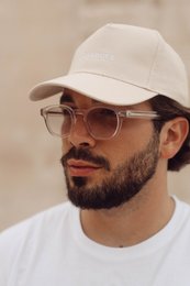Casquette homme coton beige