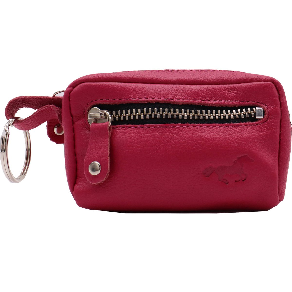 Leather Key Case - Iron Zipper - Key Bag Long