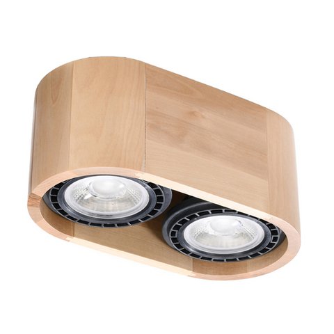 BASIC 2 ceiling lamp in natural wood