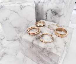R1067 Rolling Anxiety Fidget Ring Rose Gold Steel Color