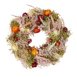 Multi-Colored Dried Flower Wreath - Summer Bestseller