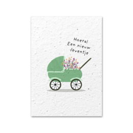 Seed paper greeting card - Stroller