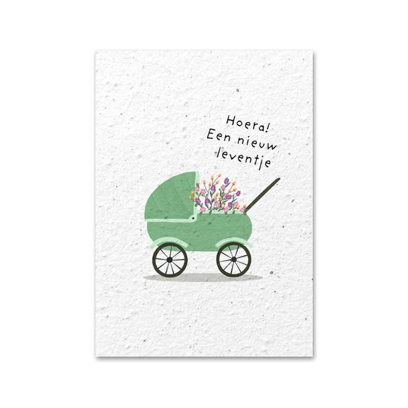 Seed paper greeting card - Stroller