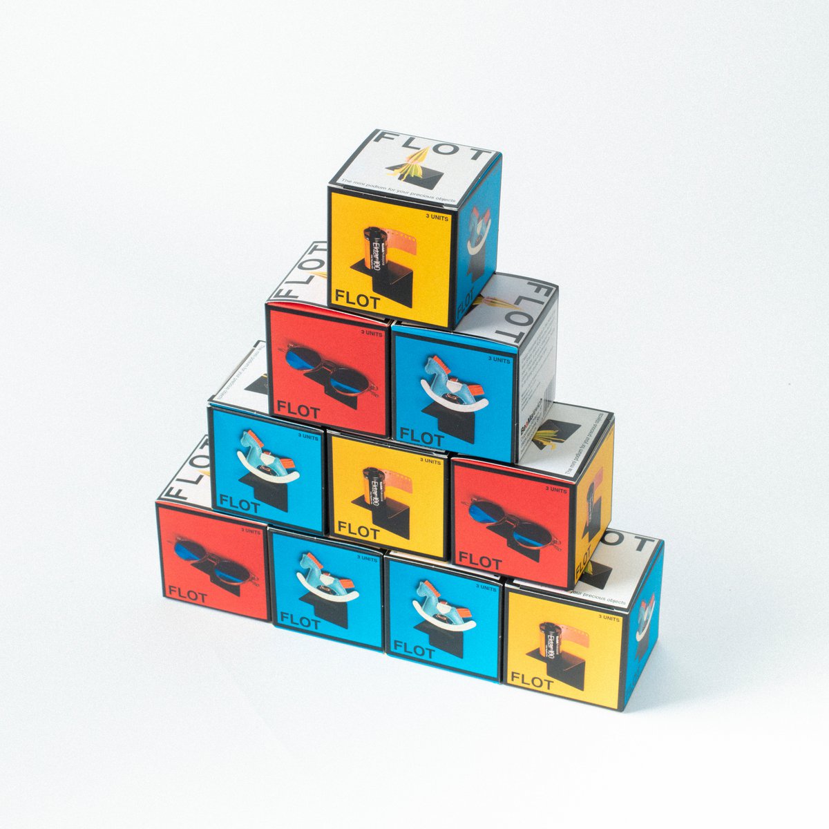FLOT Mini-Schweberegale | Schwarz (Neue kompakte Verpackung)