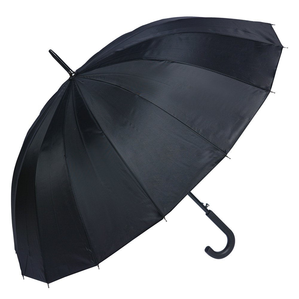 Regenschirm Erwachsene 60 cm Schwarzer Kunststoff