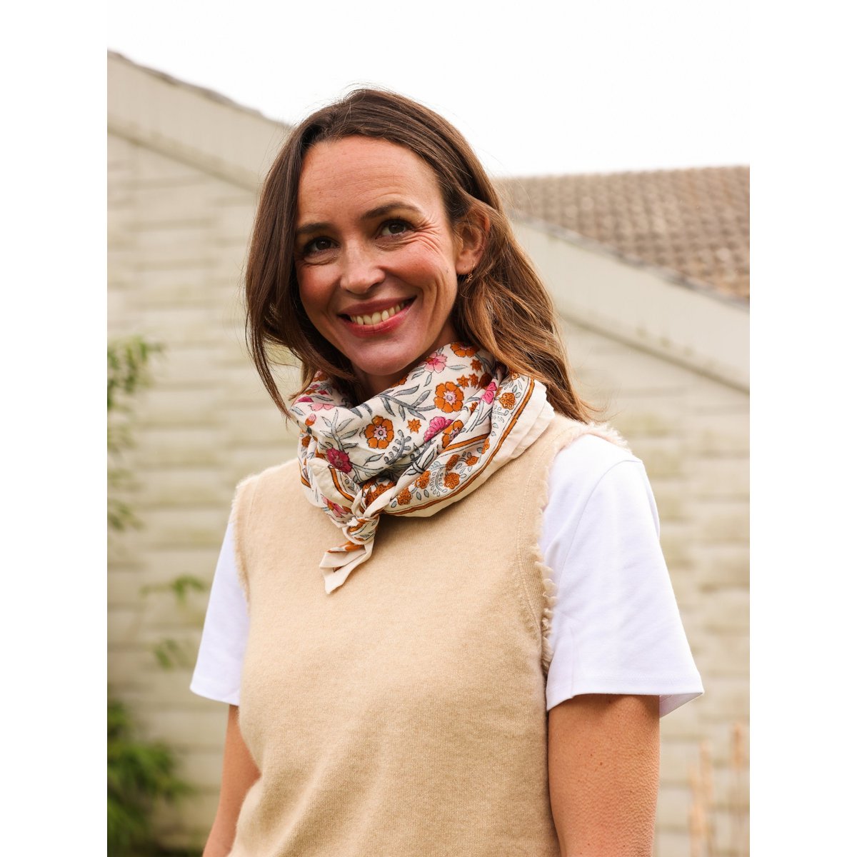 Foulard Adulte Dheli Azur 100 cm