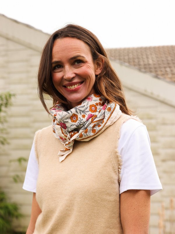 Foulard Adulte Dheli Azur 100 cm