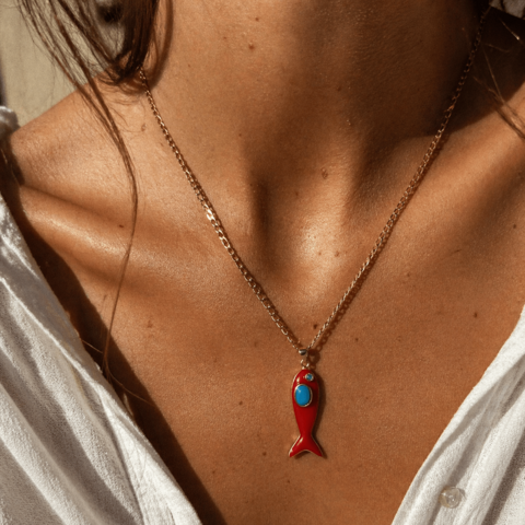 The red treasure - Goldfish necklace