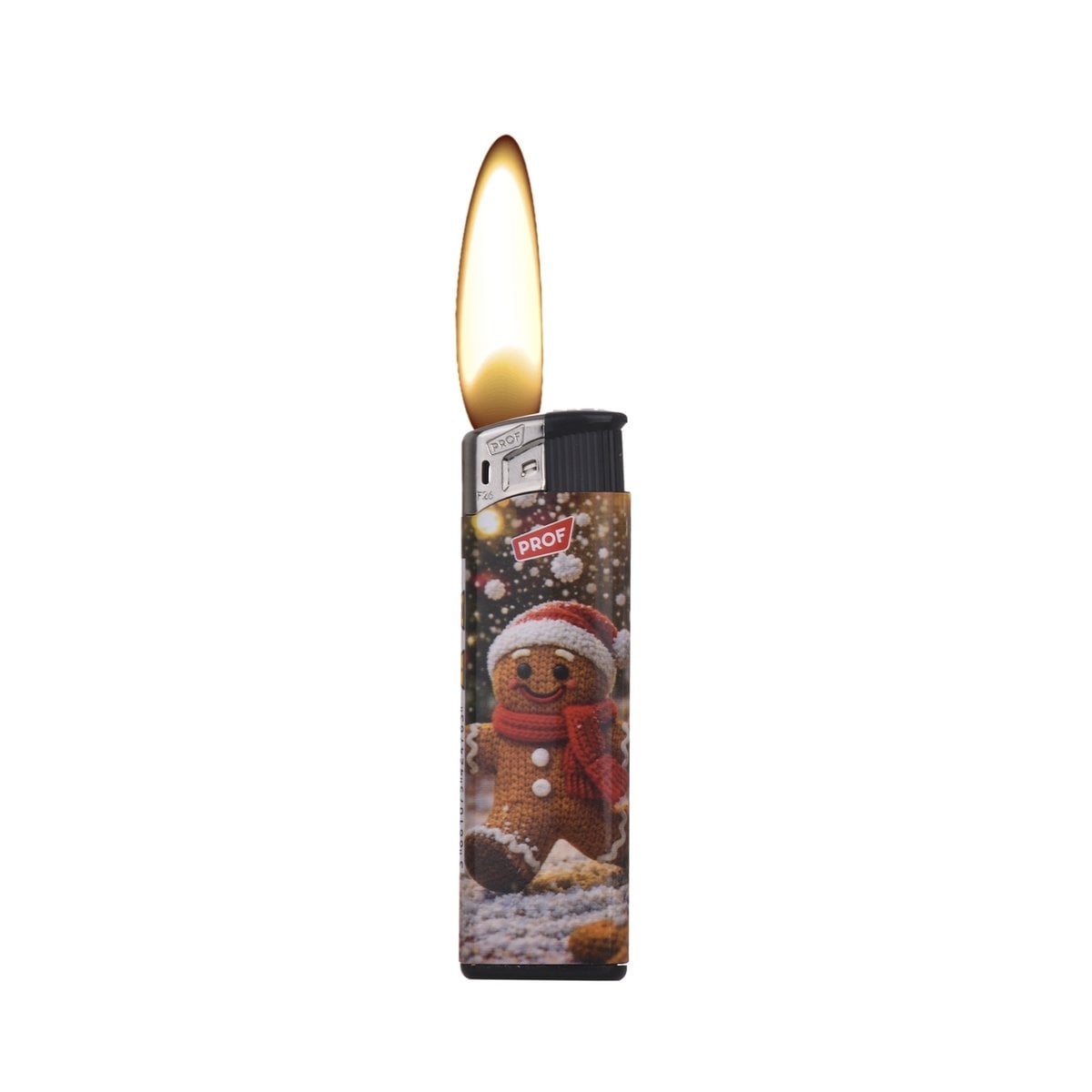 PROF Fix Flame Electronic Lighter Christmas Scene Knitting Pattern