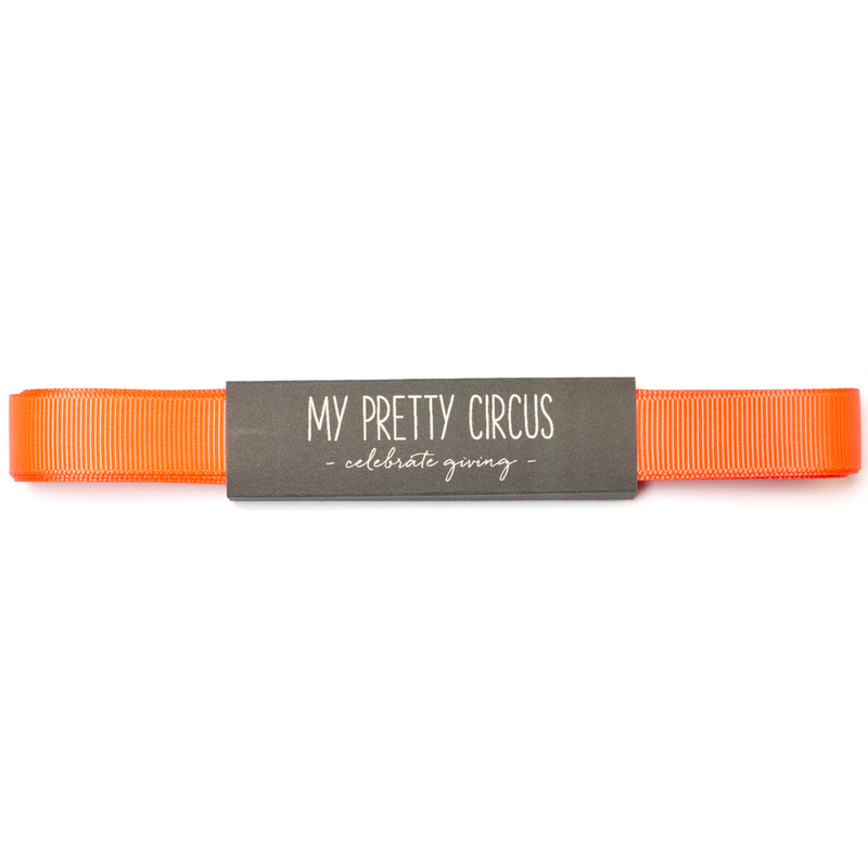 Cadeaulint neon oranje, neon oranje lint gemakkelijk te strikken, 16 mm x 5 m neon grosgrain lint voor het inpakken van geschenken