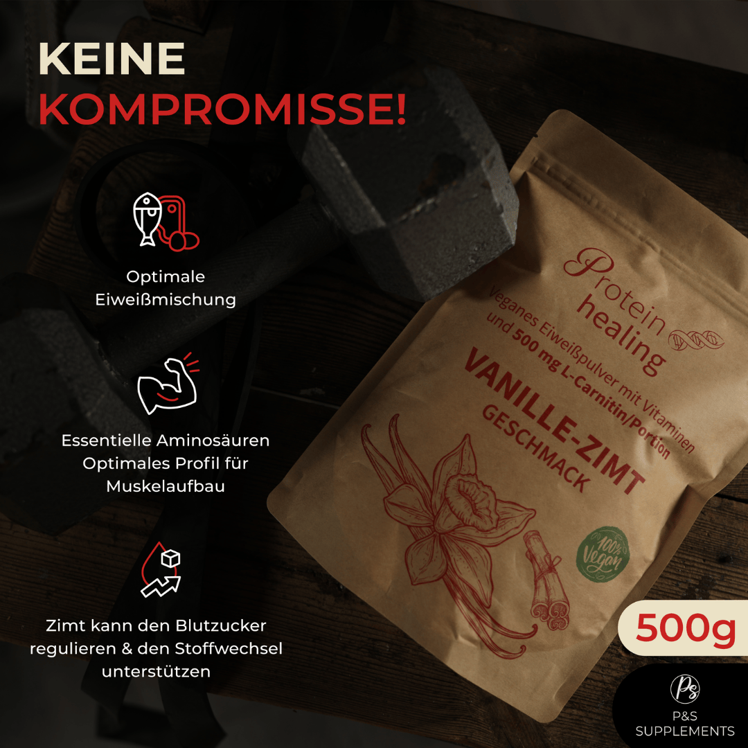 P&S SUPPLEMENTS veganes Pulver Vanille-Zimt 500g