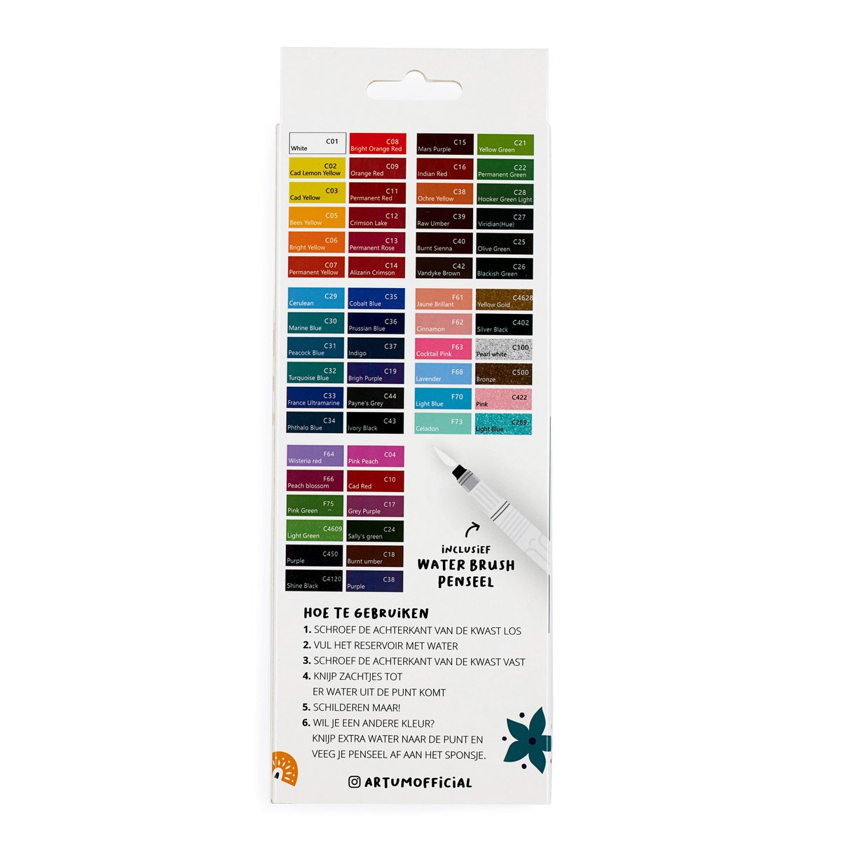 Watercolor Paint Set with 60 Colors