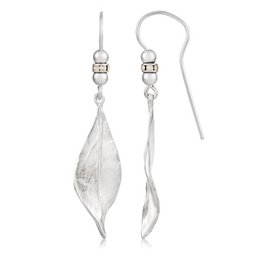 Swarovski zilveren oorbel met rondelblad