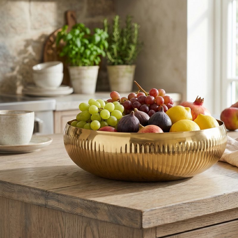 36cm chopped pattern gilded fruit cut