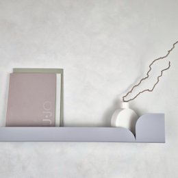 Estante de pared de metal gris bauhaus