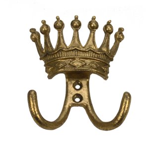Haakje Kroon antiek goudkleur