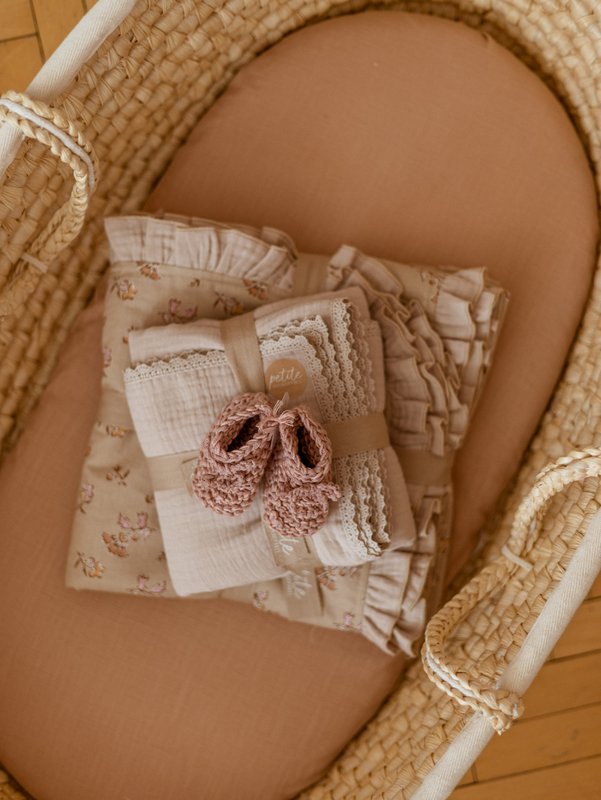 Fasciatoio per bebè/mussola a triplo strato - Beige