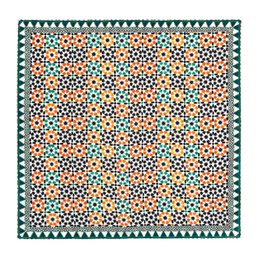 Islamic Art Square Silk Scarf Sabika Green
