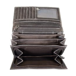 Large Buffalo Leather Wallet with Flap - 3 Colours - Arrigo