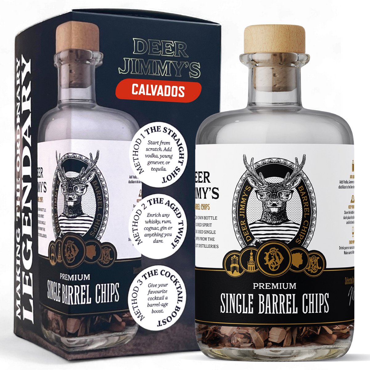 Deer Jimmy's® - French Calvados Barrel Chips
