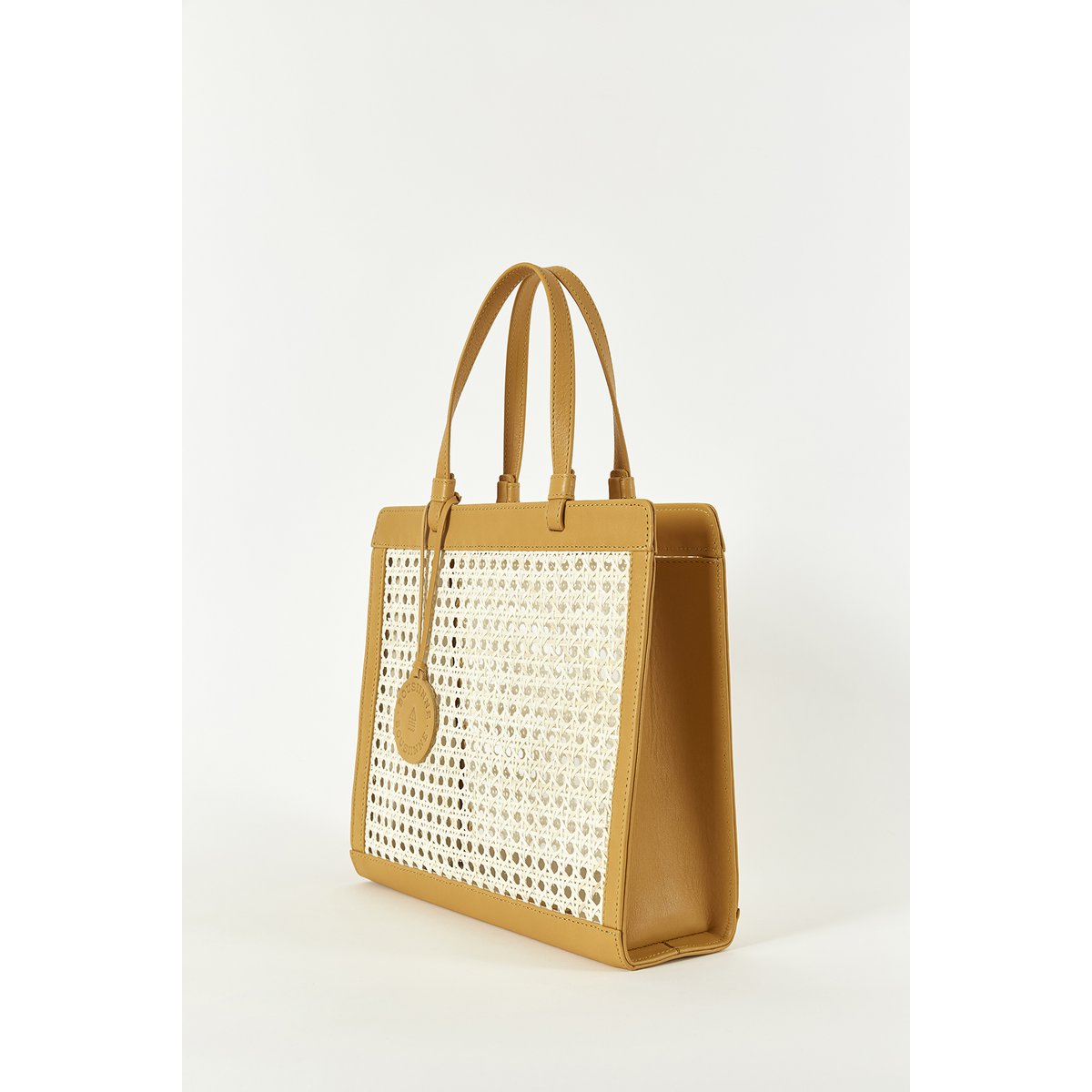 BOLSO DE MANO CHAÎSE CARRÉ MOSTAZA