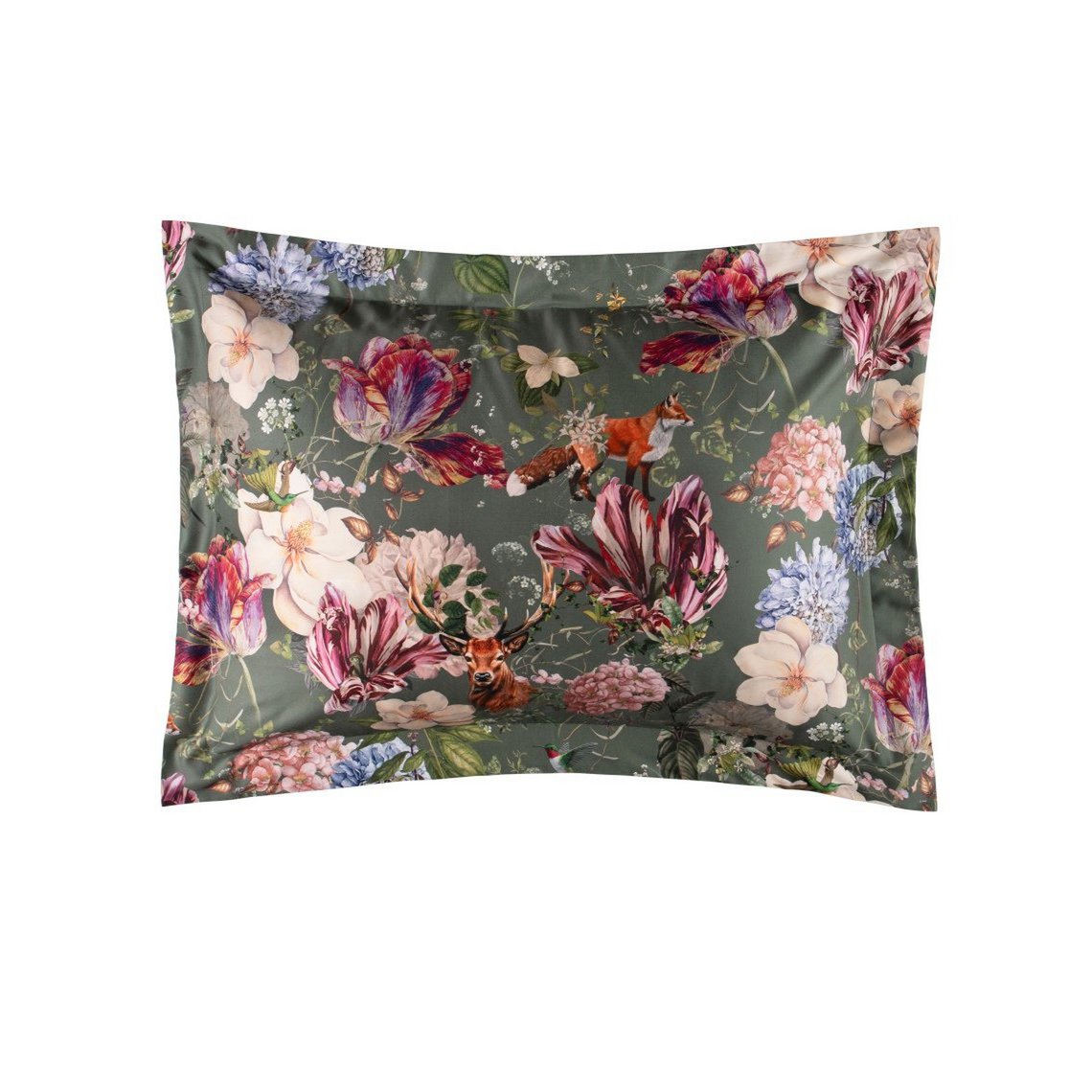Sateen pillowcase Magic Garden Moss