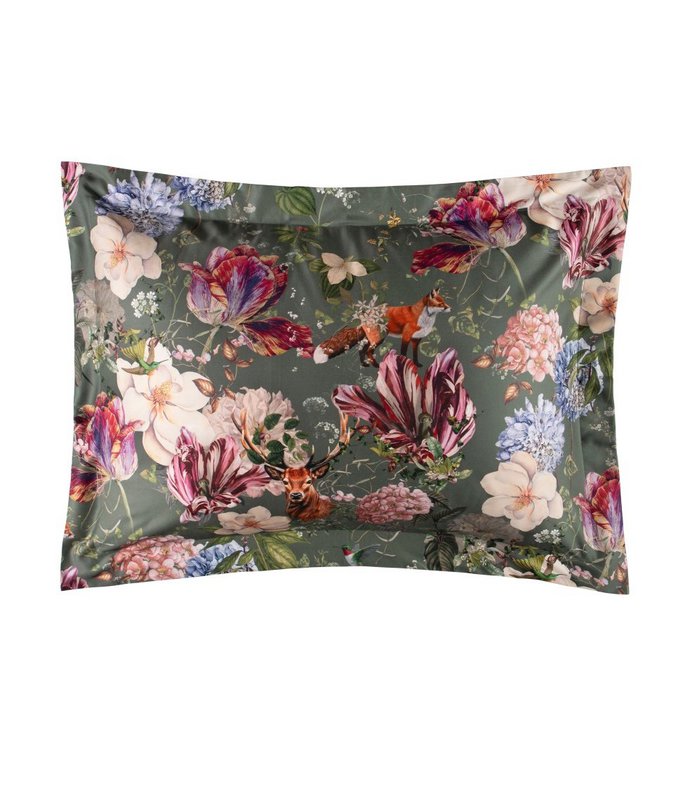 Sateen pillowcase Magic Garden Moss