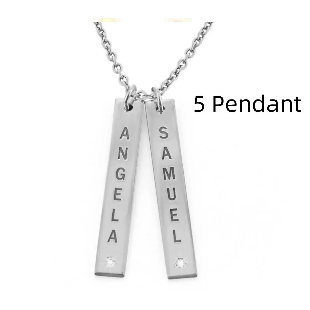 Collier vertical personnalisé, cadeau de la fête des mères