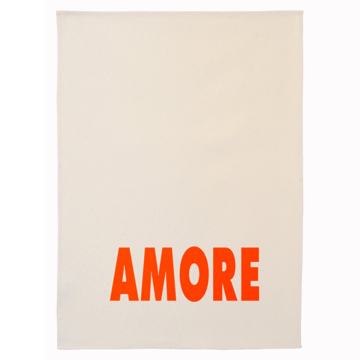 Theedoek AMORE in neon oranje | Biologisch katoen