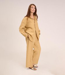 Pantaloni in lino Montana Ocra