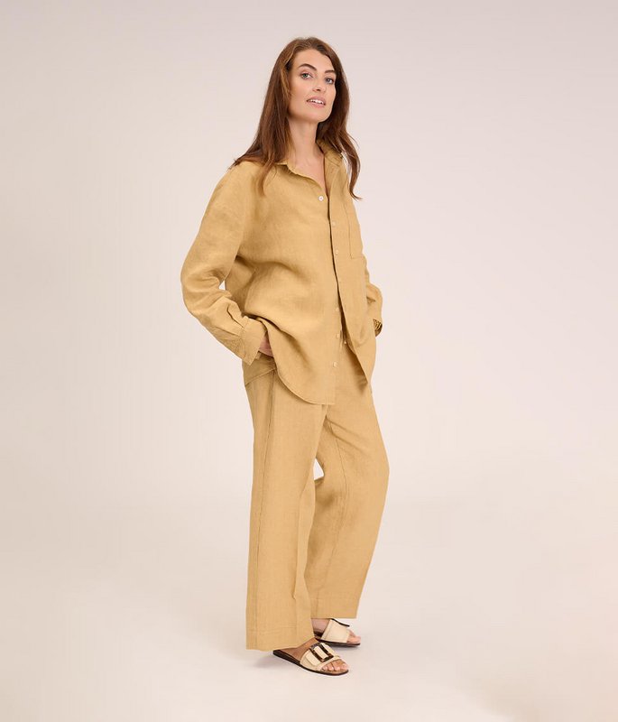 Pantaloni in lino Montana Ocra