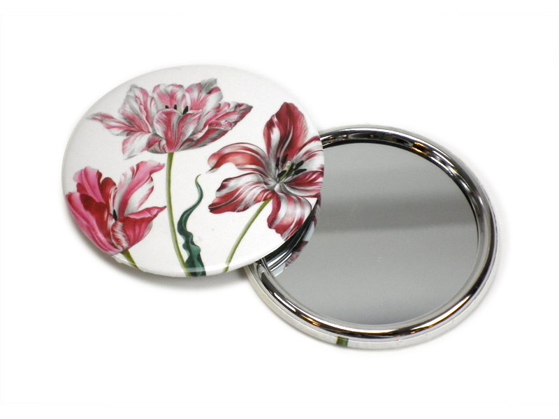 Pocket Mirror, Ø 80 mm, Three Tulips, Merian
