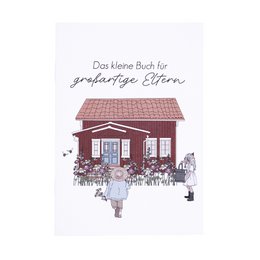  A small, hardcover book with a hand-drawn illustration of a fairy holding a bouquet of daisies. The title on the cover reads "Das kleine Mutmachbuch für besondere Zeiten!" which translates to "The little encouragement book for special times!"