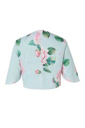 EU BOCK LISETTE BEX BLEU BLEUR TROIS SIRTER SHEEVE ROSE ROSE PRINT BOLERO